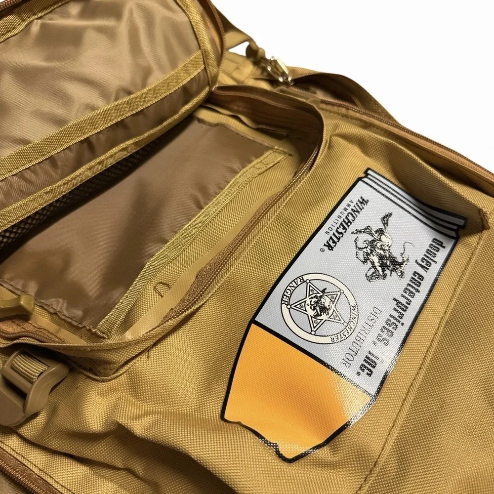 Winchester‎ Tactical Backpack Dooley Enterprises Tan Khaki MOLLE Bag Zip EUC